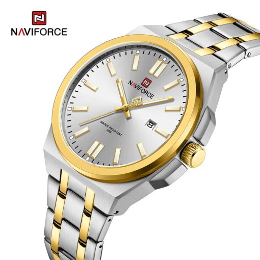 Naviforce 9226 Men's Watch β Silver/Gold