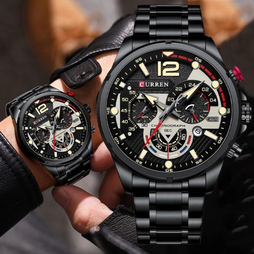 Curren 8395 Men's Chronograph Watch – Black
