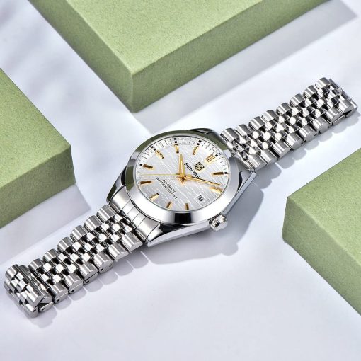 Benyar 5509 Automatic Mens Watch – Silver