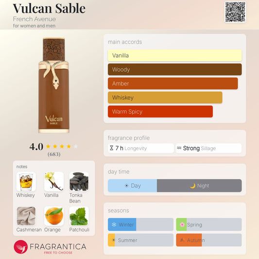 Vulcan Sable By French Avenue EDP 100ml -UNISEX