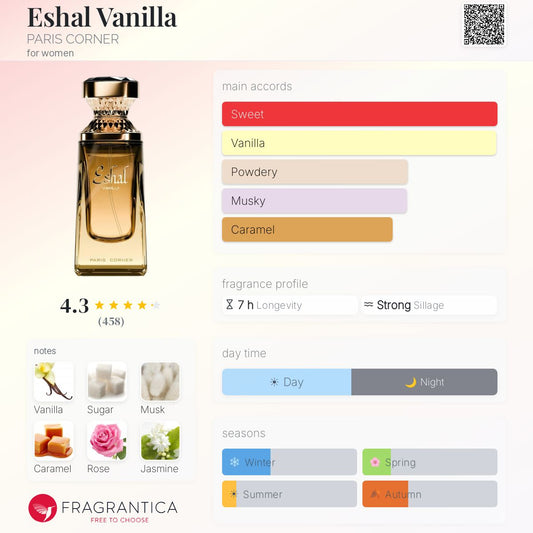 Eshal Vanilla By Paris Corner EDP 100ml