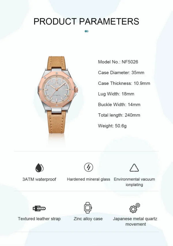 Naviforce 5026 Ladies Watch – Orange