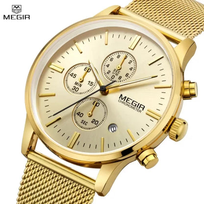 Megir 2011 Men's Watch – Gold