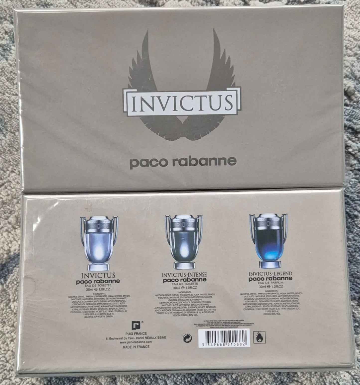 Paco Rabanne Invictus Set (3x30ml)