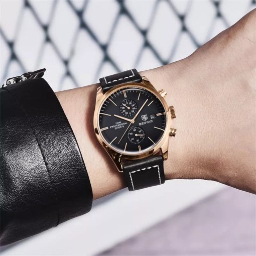 Benyar 5187 Men's Chronograph Watch – Black