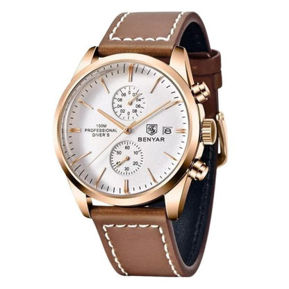 Benyar 5187 Men's Chronograph Watch – Brown