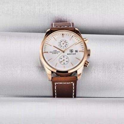 Benyar 5187 Men's Chronograph Watch – Brown