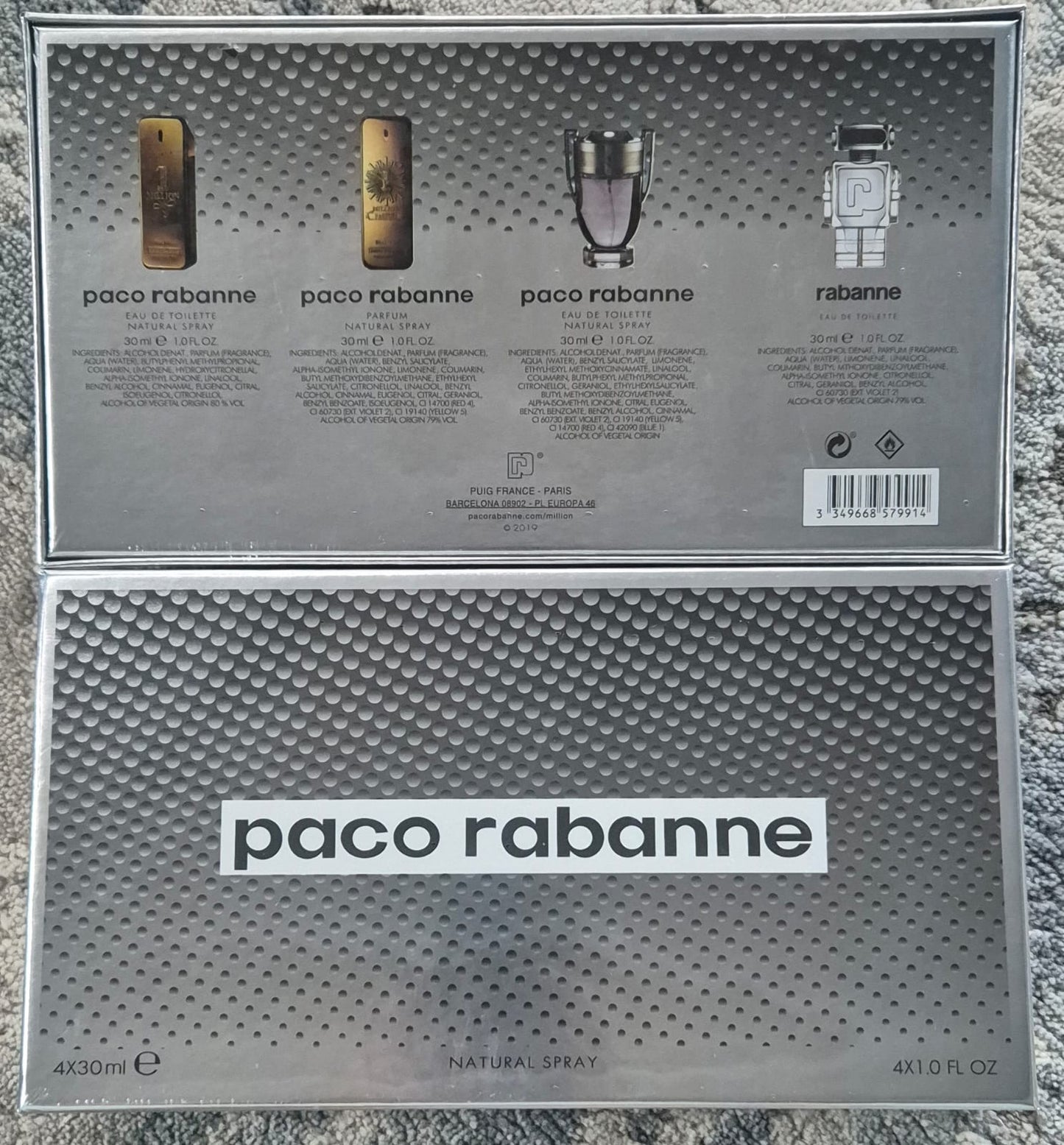 Paco Rabanne 1 Million/Invictus/Phantom Set (4x30ml) (Men Gift Set)