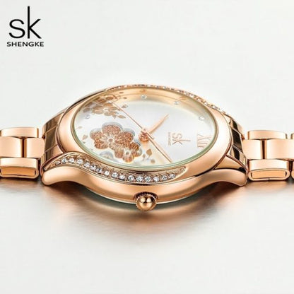 Shengke K0172 Ladies Watch – Rose Gold