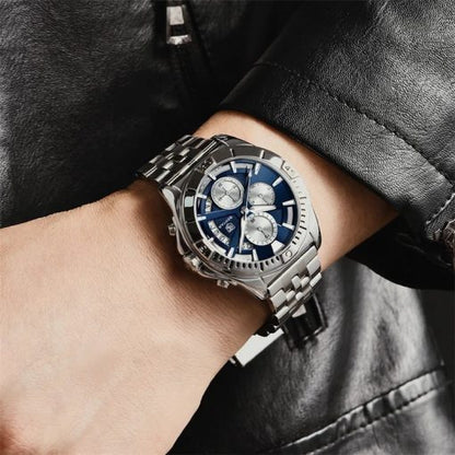 Benyar 5180 Men's Chronograph Watch – Silver