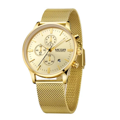 Megir 2011 Men's Watch – Gold