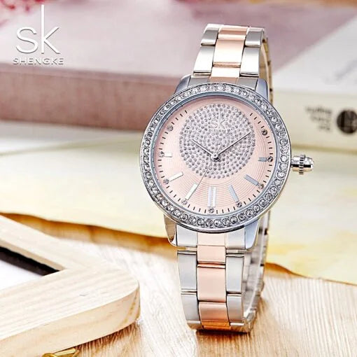 Shengke K0075 Ladies Watch – Silver