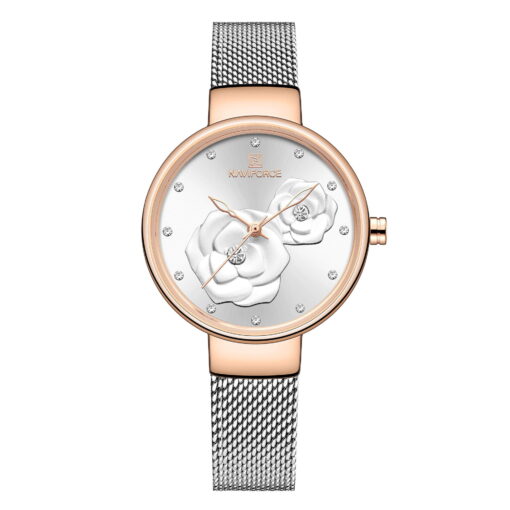 Naviforce 5013 Ladies Watch – Silver/Gold