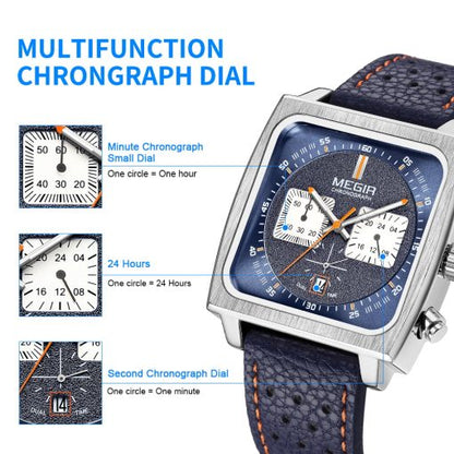 Megir 2182 Men's Chronograph Watch – Blue