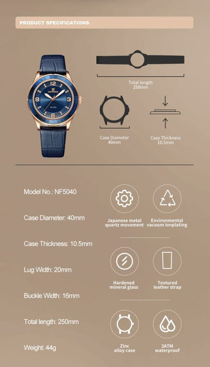 Naviforce 5040 Ladies Watch – Blue
