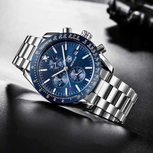 Benyar 5140 Mens Stainless Steel Watch – Silver