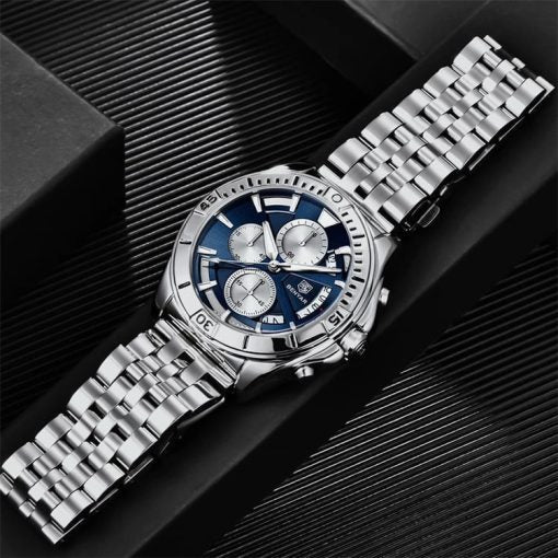 Benyar 5180 Men's Chronograph Watch – Silver