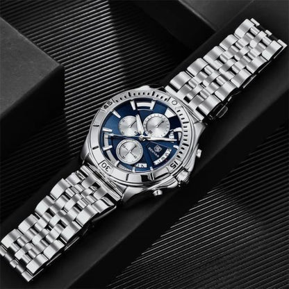 Benyar 5180 Men's Chronograph Watch – Silver