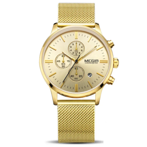 Megir 2011 Men's Watch – Gold