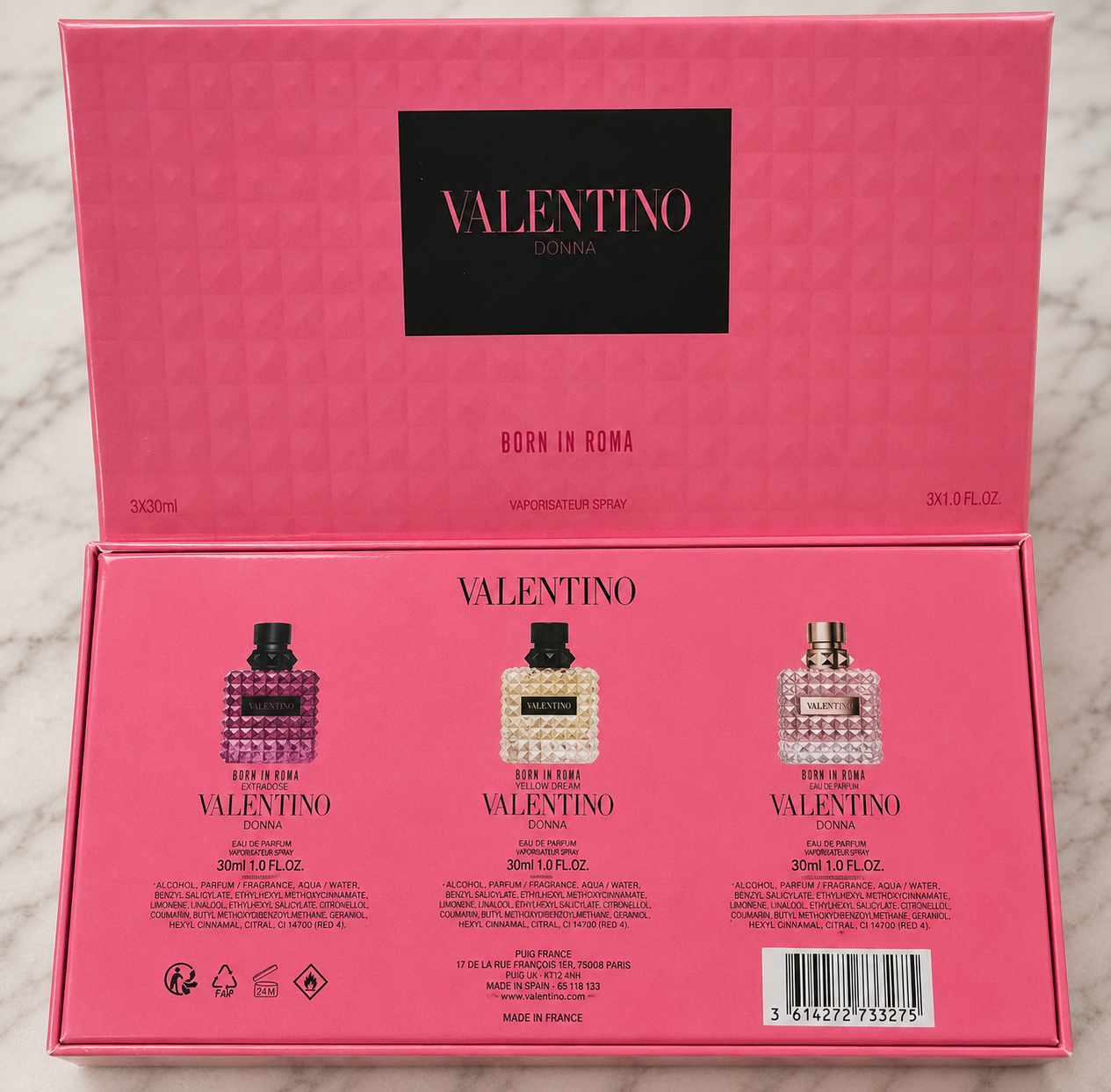 Valentino Donna Born In Roma ExtraDose/Yellow Dream/The Gold Set (3x30ml) (Ladies Gift Set)