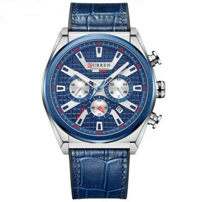 Curren 8392 Men's Chronograph Watch – Blue/Silver