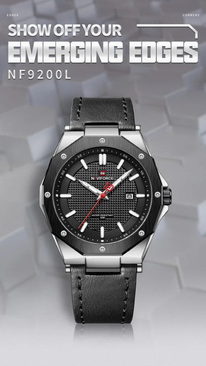 Naviforce 9200 Men's Chronograph Watch – Black