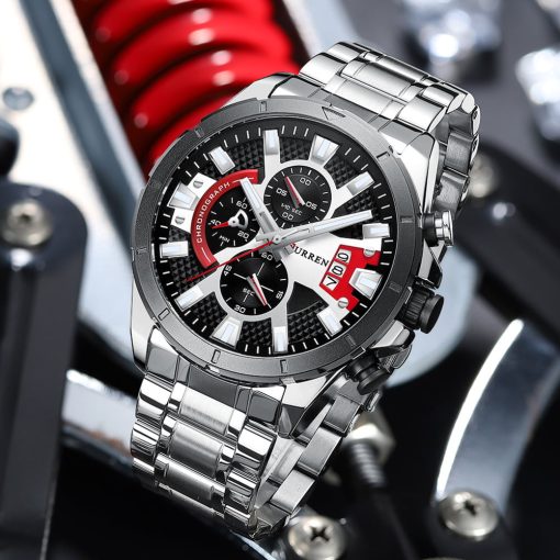 Curren 8401 Men's Stainless Steel Watch – Silver