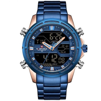 Naviforce 9138 Men's Analog/Digital Watch – Blue