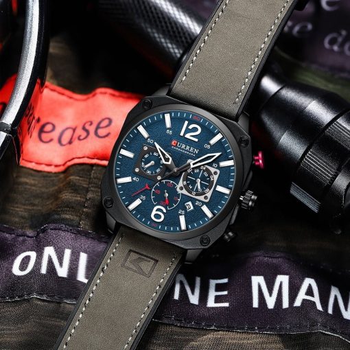 Curren 8398 Men's Chronograph Watch – Grey