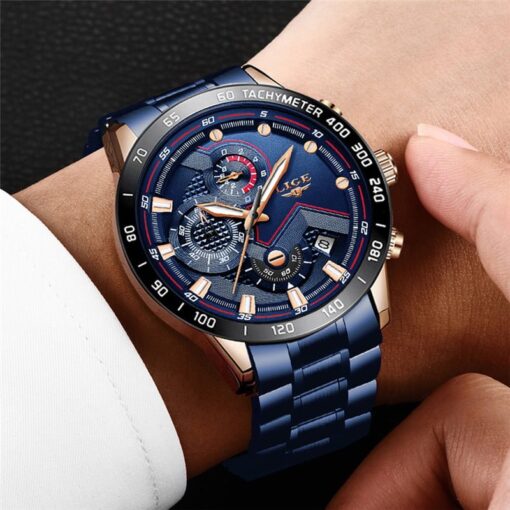 Lige 9982 Men's Chronograph Watch – Blue