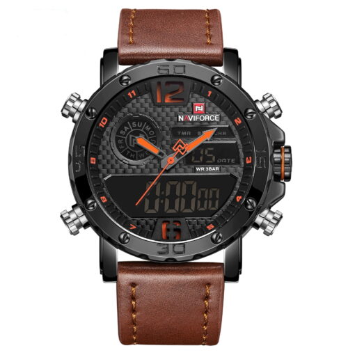 Naviforce 9134 Men's Analog/Digital Watch – Brown