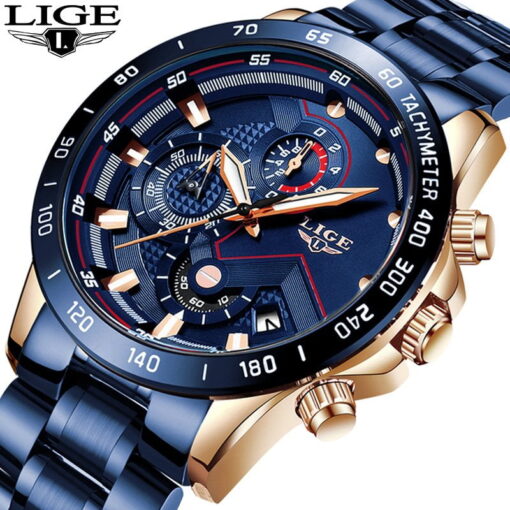 Lige 9982 Men's Chronograph Watch – Blue