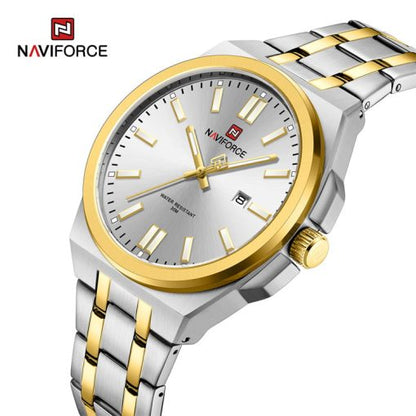 Naviforce 9226 Men's Watch – Silver/Gold