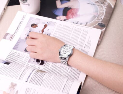 Megir 2057 Ladies Chronograph Watch – Silver