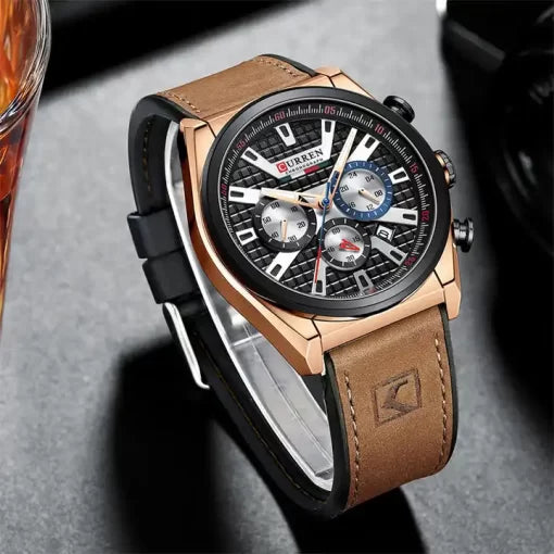 Curren 8392 Men's Chronograph Watch – Brown