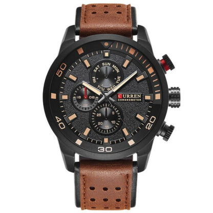 Curren 8250 Men's Quarts Analog Watch – Brown