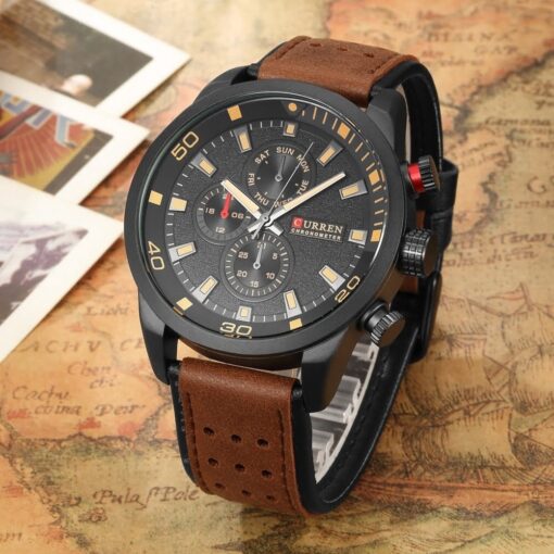 Curren 8250 Men's Quarts Analog Watch – Brown