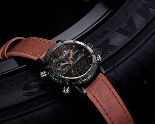 Naviforce 9134 Men's Analog/Digital Watch – Brown