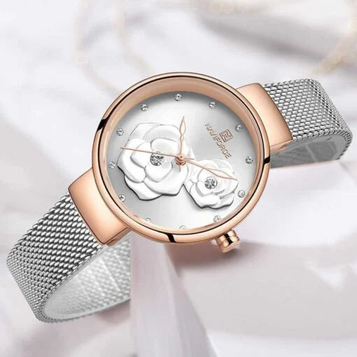 Naviforce 5013 Ladies Watch – Silver/Gold