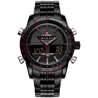 Naviforce 9024 Men's Analog/Digital Watch – Black