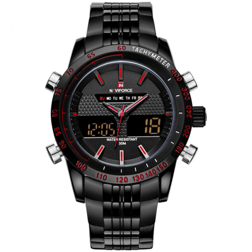 Naviforce 9024 Men's Analog/Digital Watch – Black