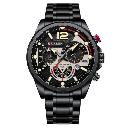 Curren 8395 Men's Chronograph Watch – Black
