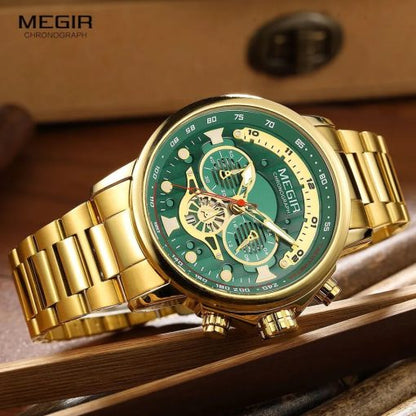 Megir 2223 Men's Chronograph Watch – Gold