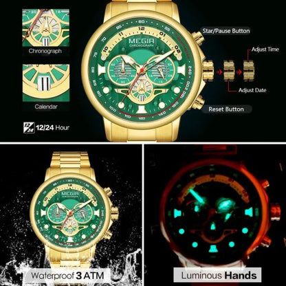 Megir 2223 Men's Chronograph Watch – Gold