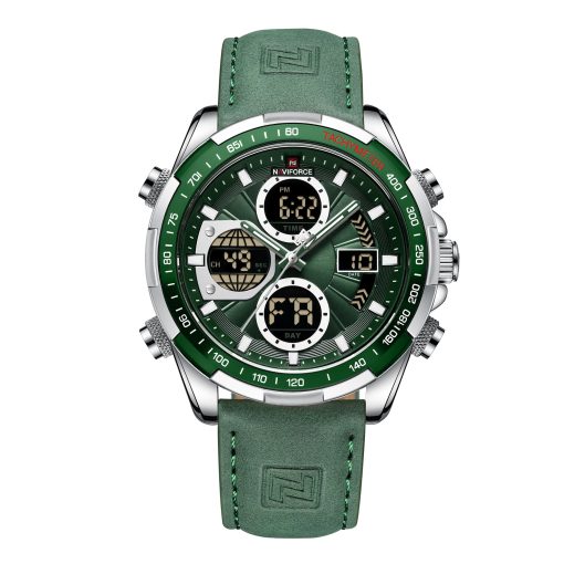 Naviforce 9197 Men's Analog/Digital Watch – Green