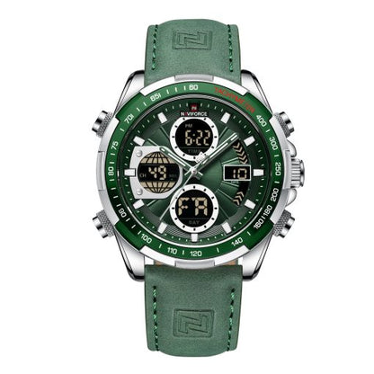 Naviforce 9197 Men's Analog/Digital Watch – Green