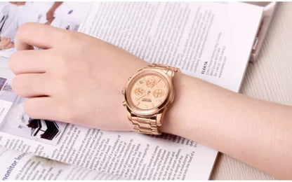 Megir 2057 Ladies Chronograph Watch – Rose Gold