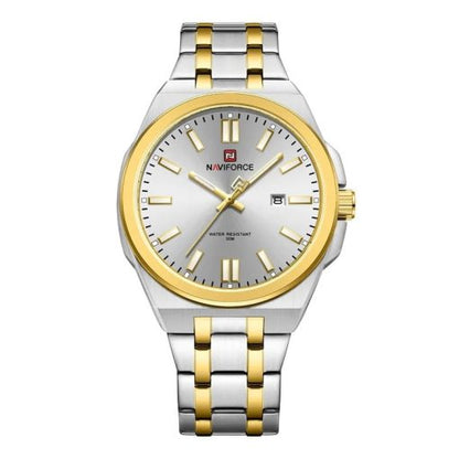 Naviforce 9226 Men's Watch – Silver/Gold