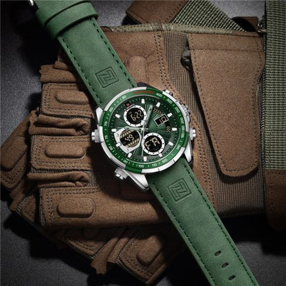 Naviforce 9197 Men's Analog/Digital Watch – Green