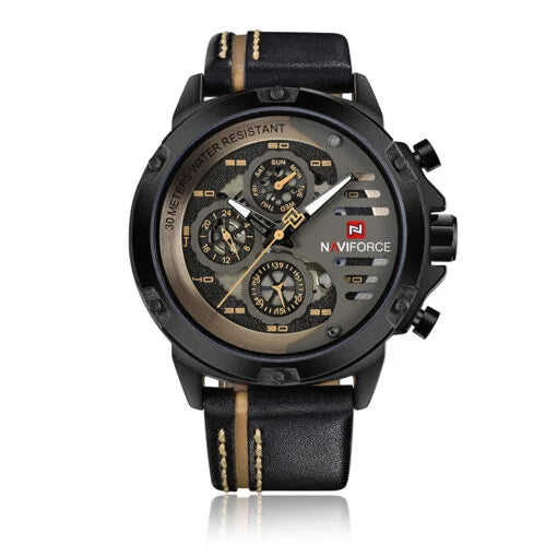 Naviforce 9110 Men's Chronograph Watch – Black